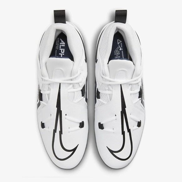 Men's Nike Alpha Menace Pro 3 Football Cleats White Navy CT6649-108 NEW - Picture 4 of 15